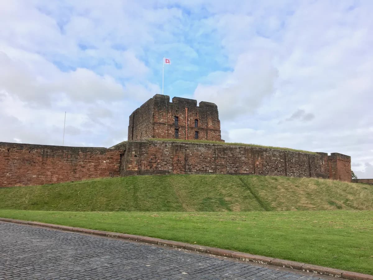 Carlisle: a red sandstone castle and cathedral in a small border city