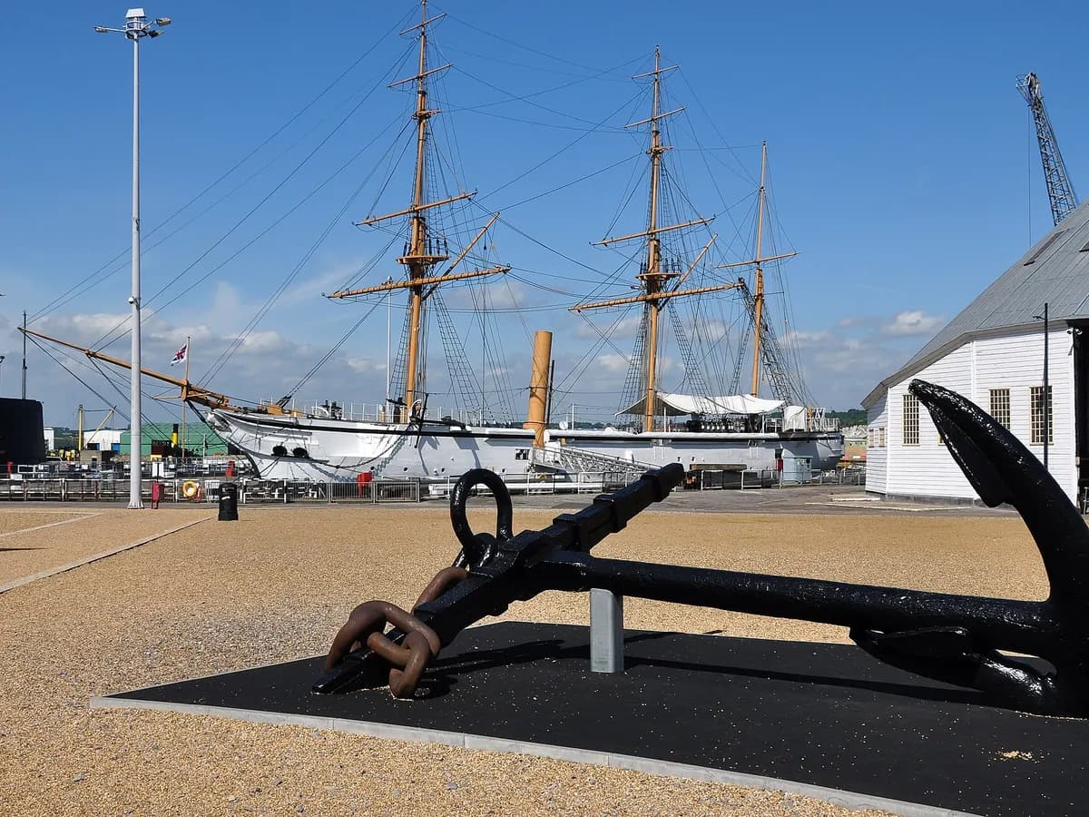 Gillingham: a Medway town of terraced streets below the tall cranes of a naval dockyard