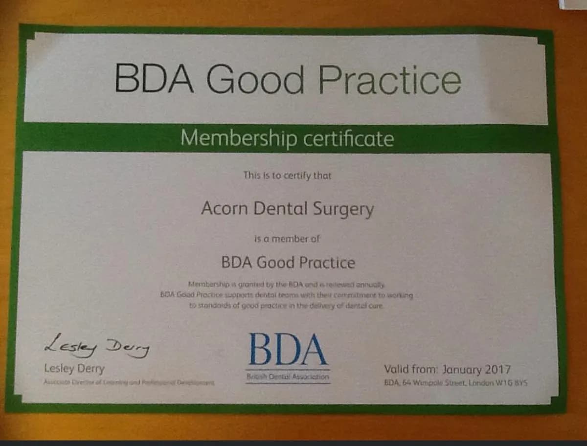 Acorn Dental Surgery, — photo from their Google listing